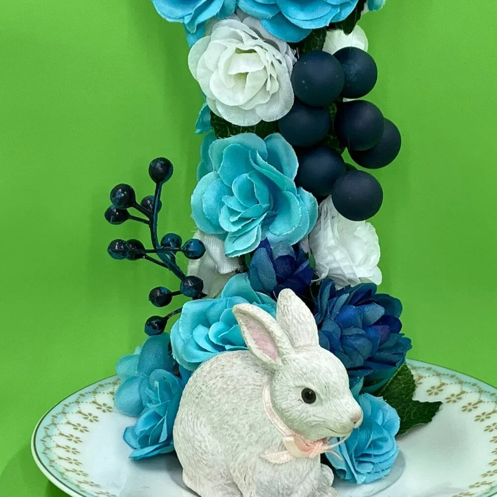 Easter Bunny Floating Teacup Centerpiece - Picture 4 of 5